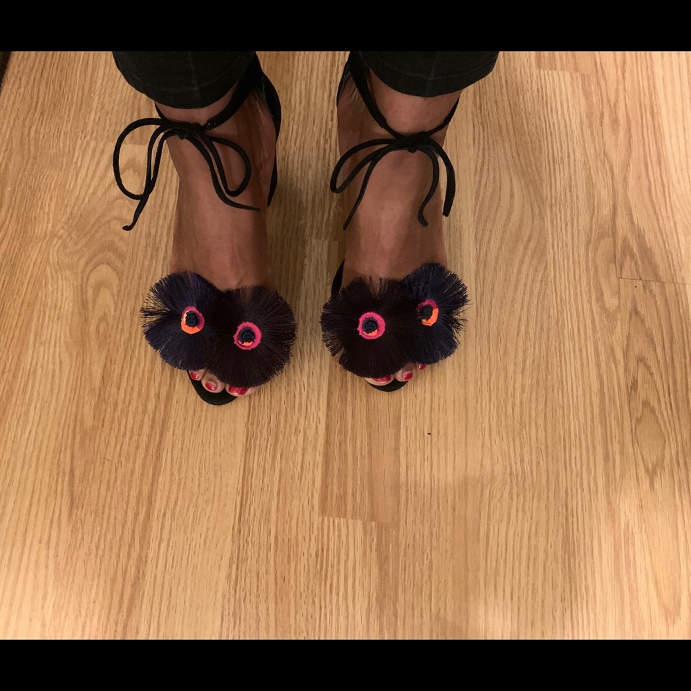 Black chunky heels